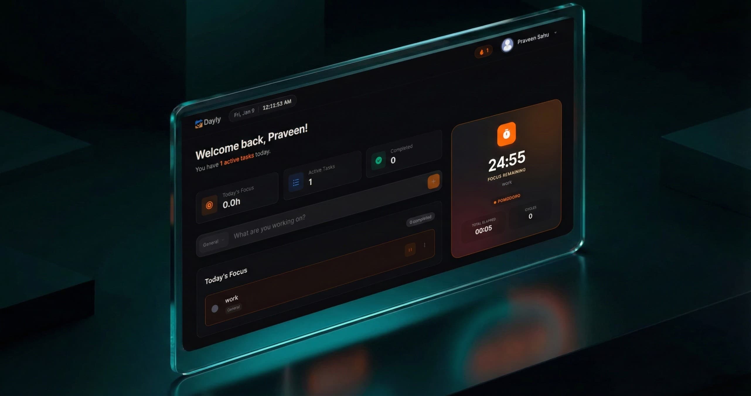 Dayly Dashboard Interface